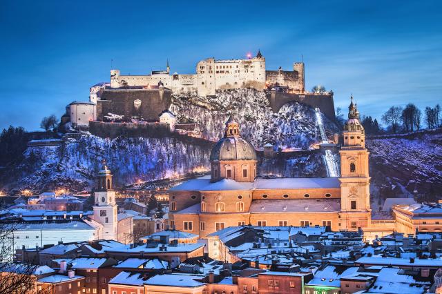 Salzburg - Čertovská družina v soľnej komore - Pohľad na mesto
