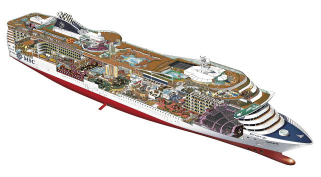 Itálie, Španělsko, Francie z Janova na lodi MSC Fantasia
