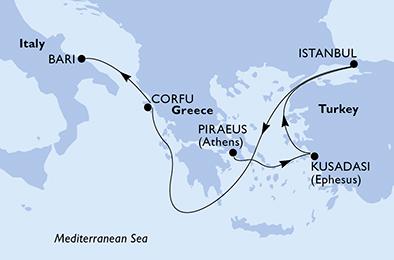 Řecko, Turecko, Itálie z Pirea na lodi MSC Fantasia