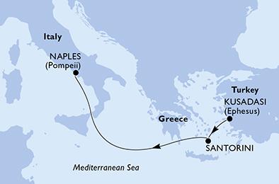 Turecko, Řecko, Itálie z Kusadasi  na lodi MSC Divina